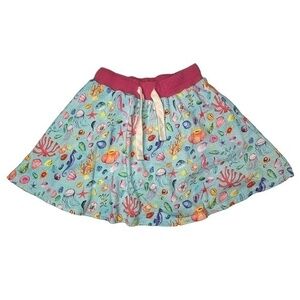 Little Skye Girls Skirt Skort Size 7 Underwater Ocean Sea Print